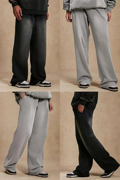 All-Match Gradient Loose Wide-Leg Pants